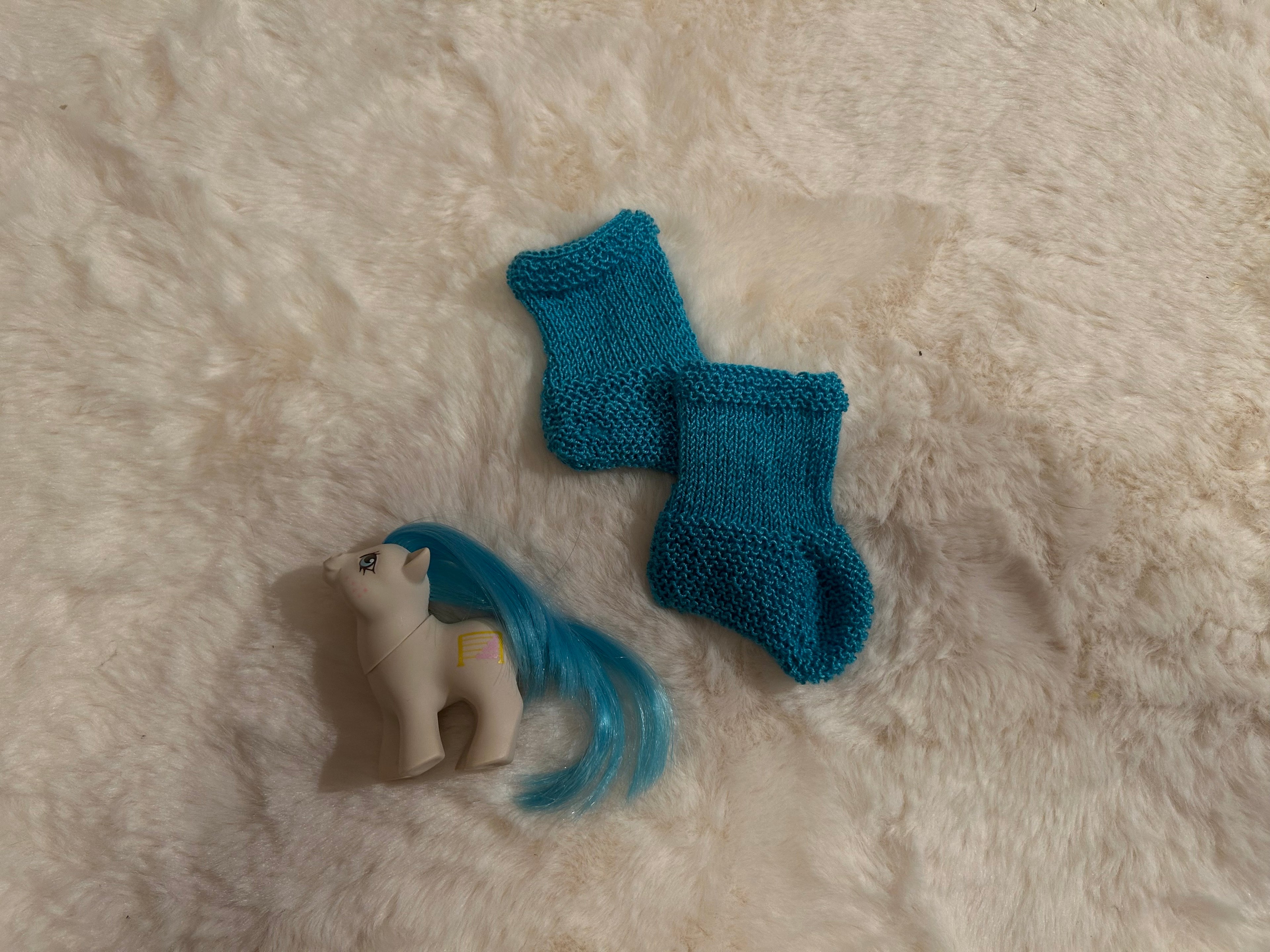 Calcetines de Punto Azul Turquesa para Recién Nacido