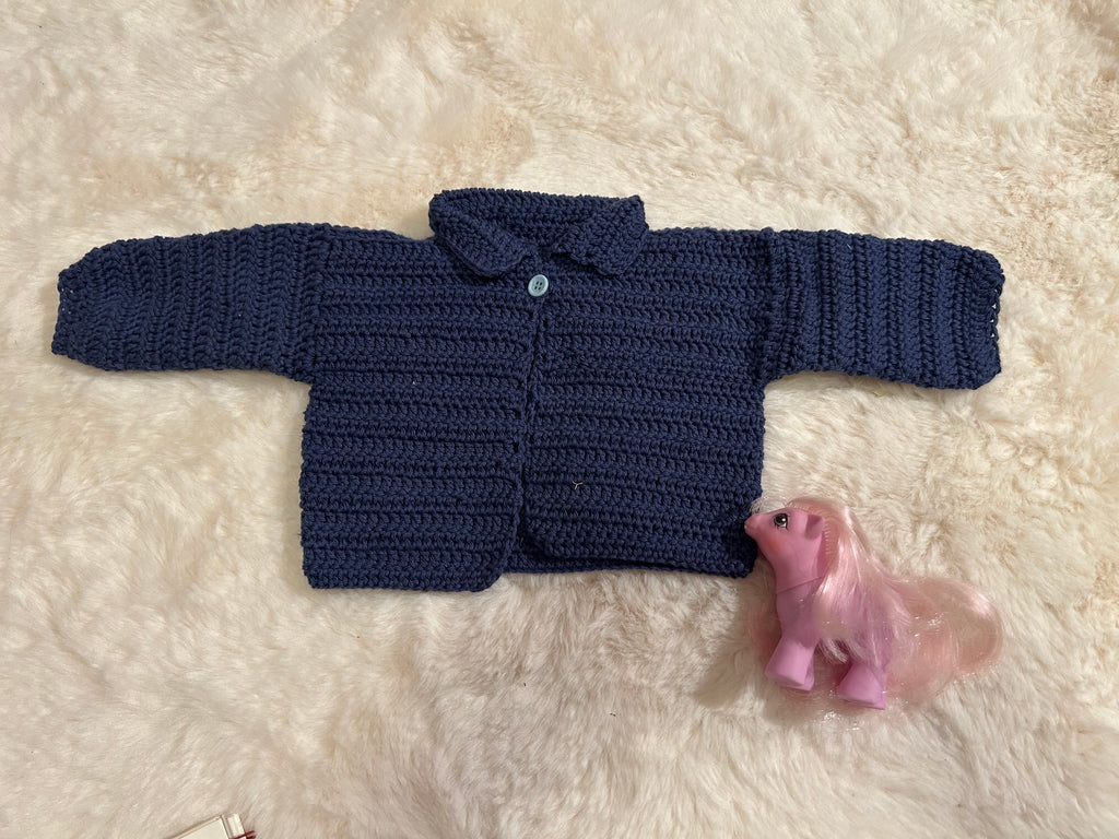 Chaquetita de Ganchillo Azul Marino