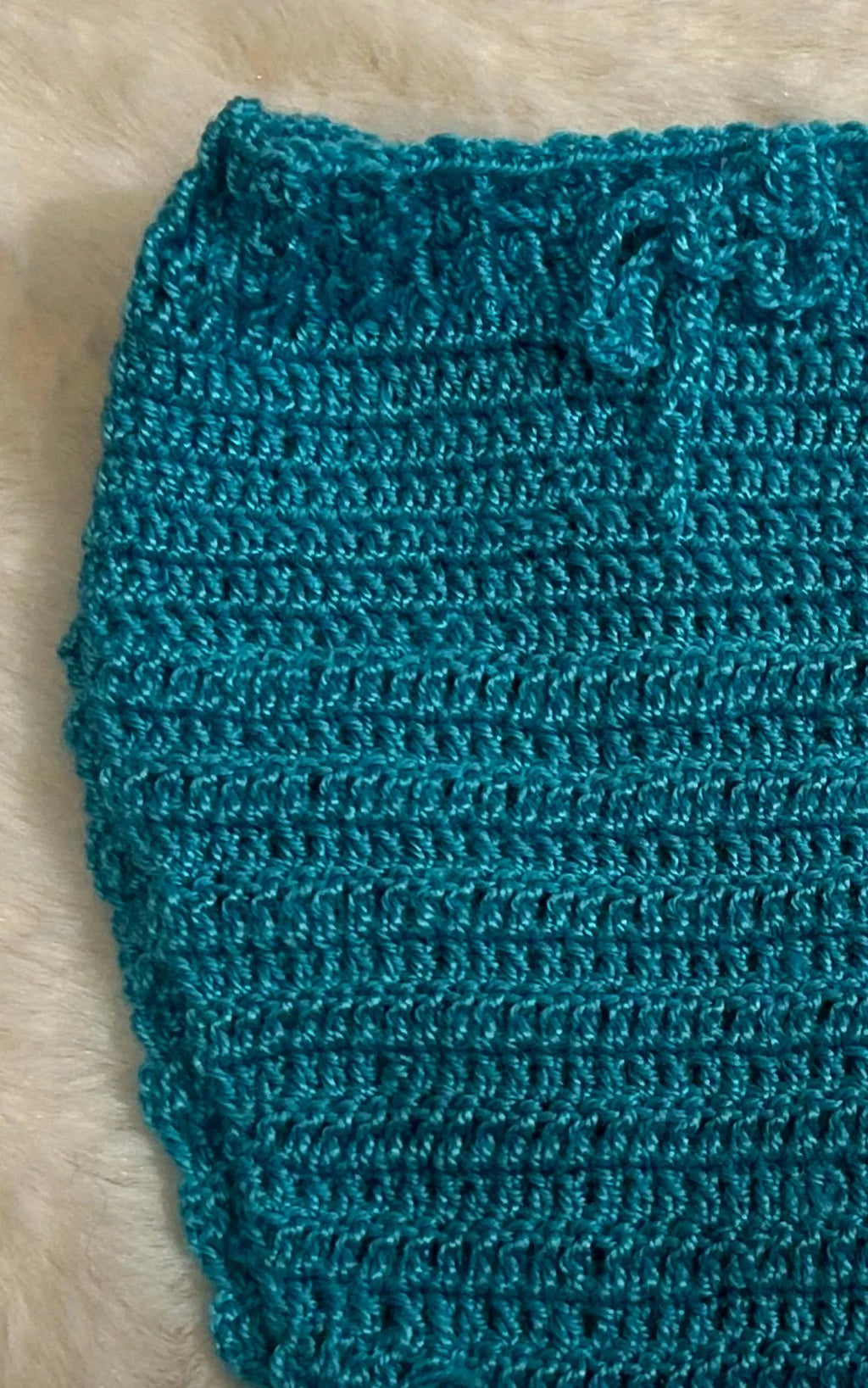 Braguita Cubre Pañal de Ganchillo Azul Turquesa para Recién Nacido