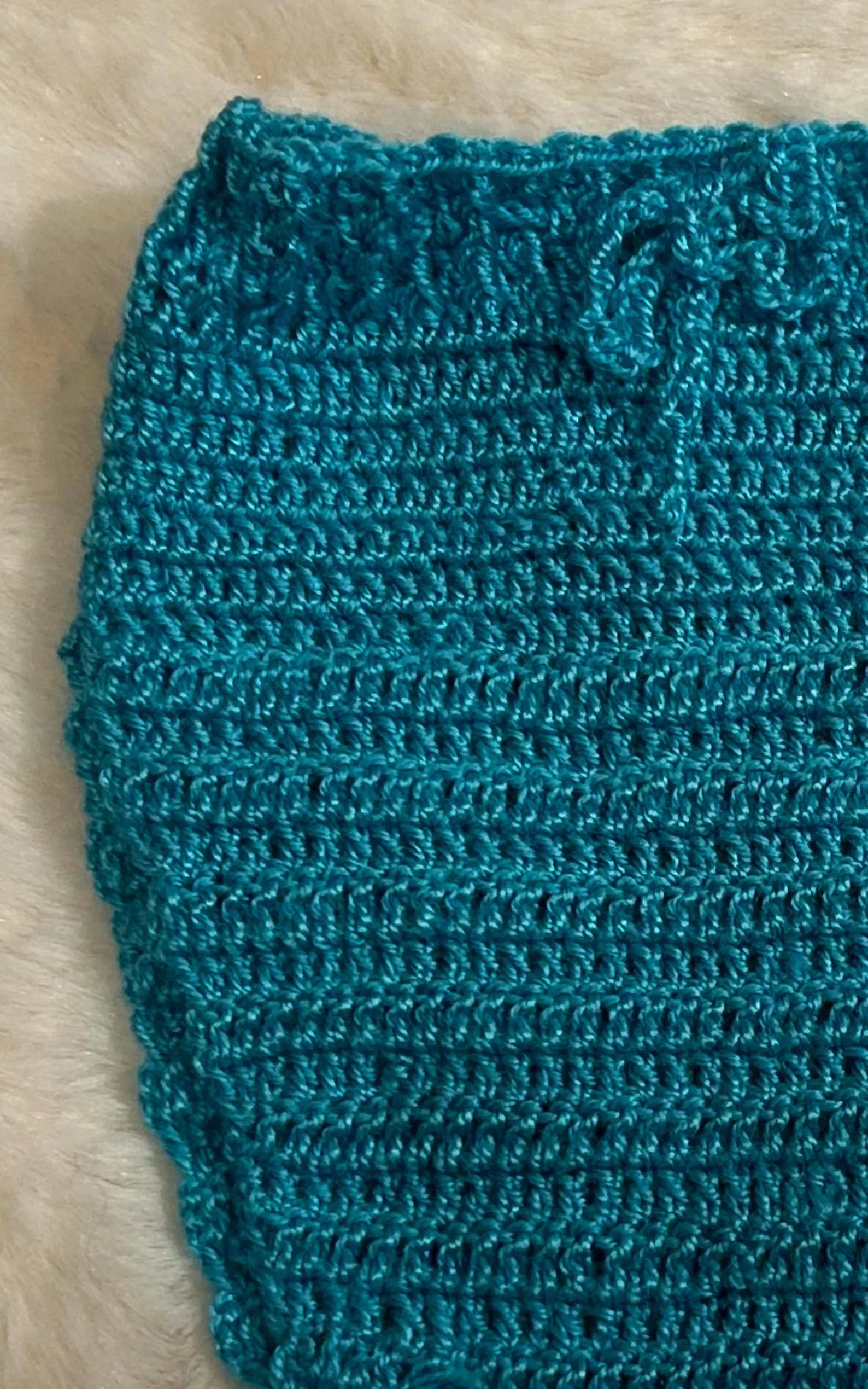 Braguita Cubre Pañal de Ganchillo Azul Turquesa para Recién Nacido
